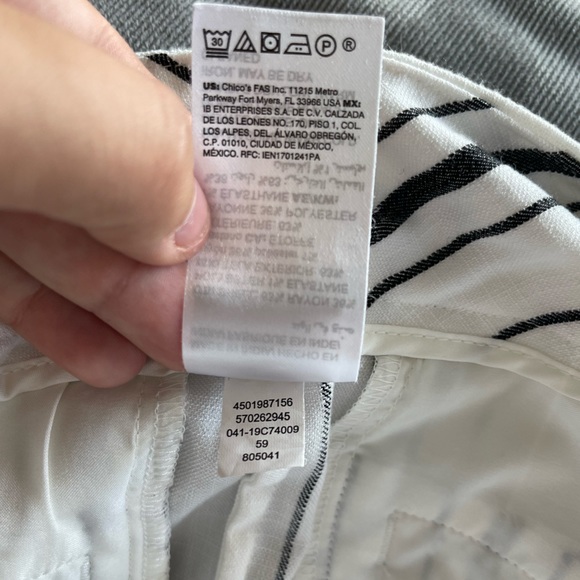 Chico’s | Striped Wide-Leg Pants Size 2R (US 12R) - Picture 12 of 15
